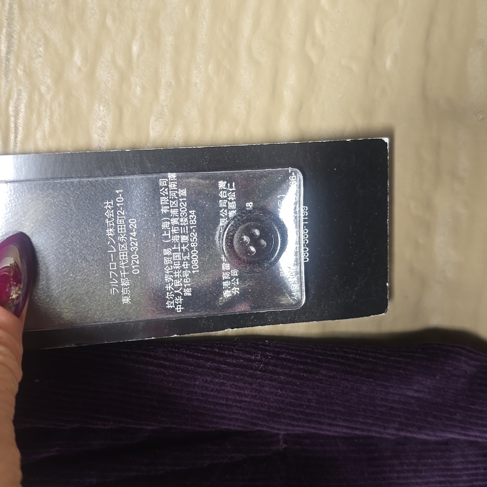 Ralph Lauren Made in Italy Plum Corduroy Tailored Dress Pants  30x27 Cropped - Picture 8 of 14